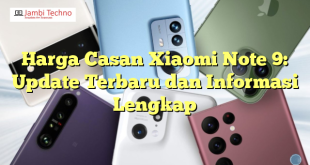 Harga Casan Xiaomi Note 9: Update Terbaru dan Informasi Lengkap