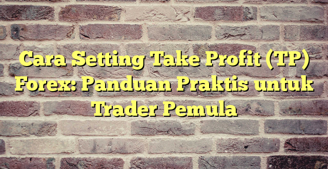 Cara Setting Take Profit (TP) Forex: Panduan Praktis untuk Trader Pemula