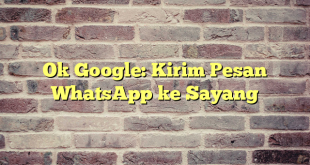 Ok Google: Kirim Pesan WhatsApp ke Sayang