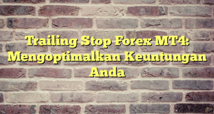 Trailing Stop Forex MT4: Mengoptimalkan Keuntungan Anda